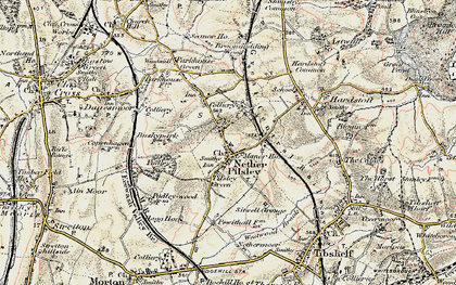 Old map of Pilsley in 1902-1903