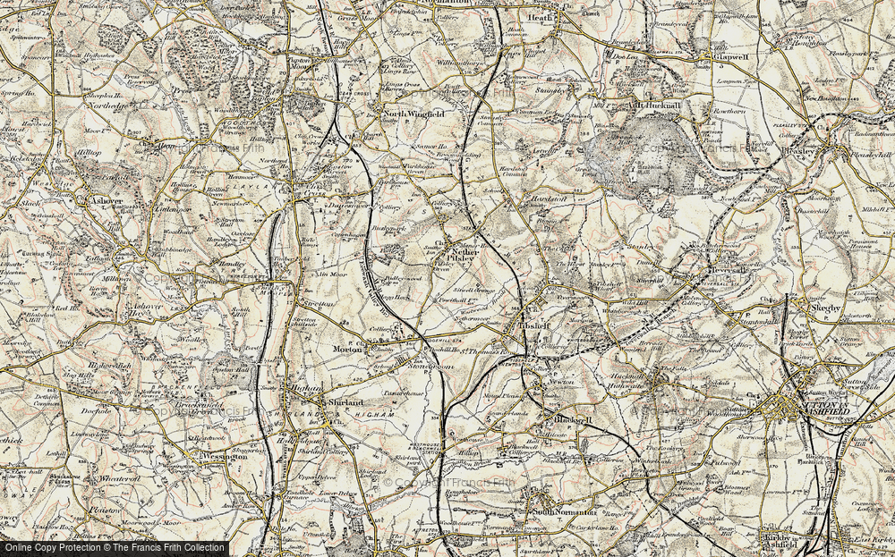 Old Map of Pilsley Green, 1902-1903 in 1902-1903