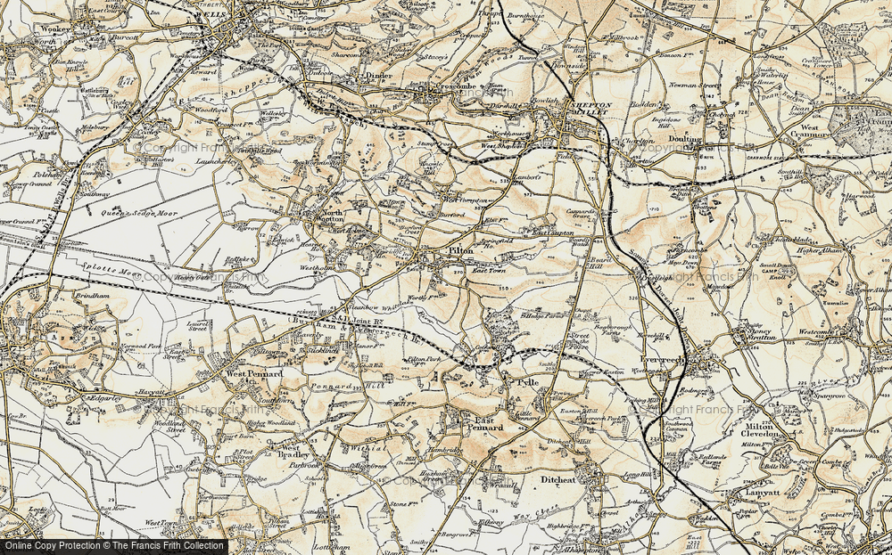 Old Map of Pilton, 1899 in 1899