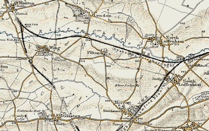 Old map of Pilton in 1901-1903