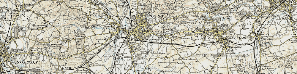 Old map of Pimhole in 1903