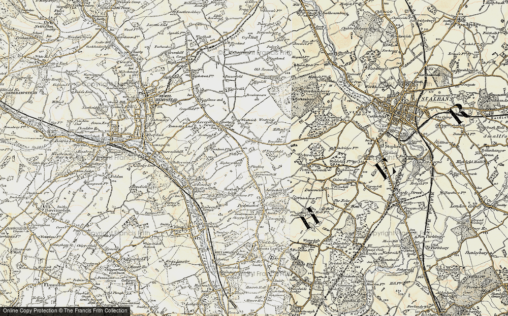 Old Map of Pimlico, 1897-1898 in 1897-1898