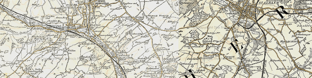 Old map of Pimlico in 1897-1898