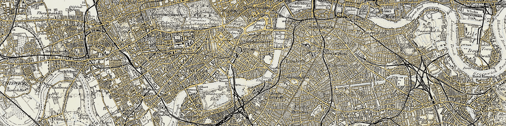 Old map of Pimlico in 1897-1902