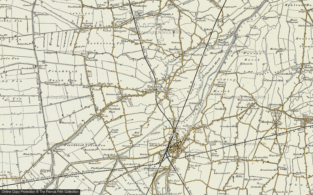 Old Map of Pinchbeck, 1901-1903 in 1901-1903