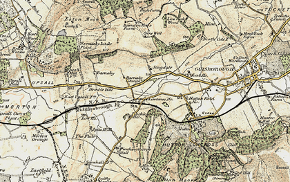Old map of Hutton Gate in 1903-1904