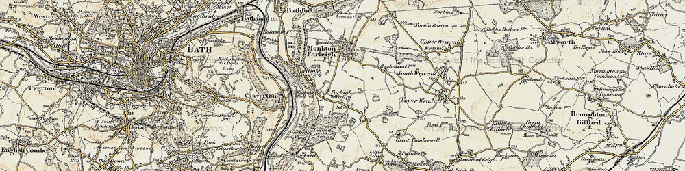 Old map of Pinckney Green in 1898-1899
