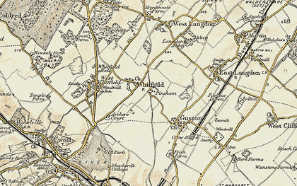 Old map of Pineham in 1898-1899