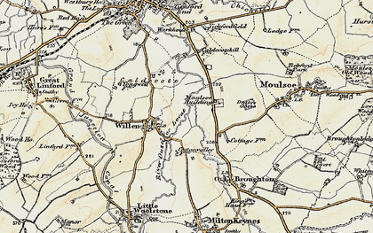 Old map of Pineham in 1898-1901