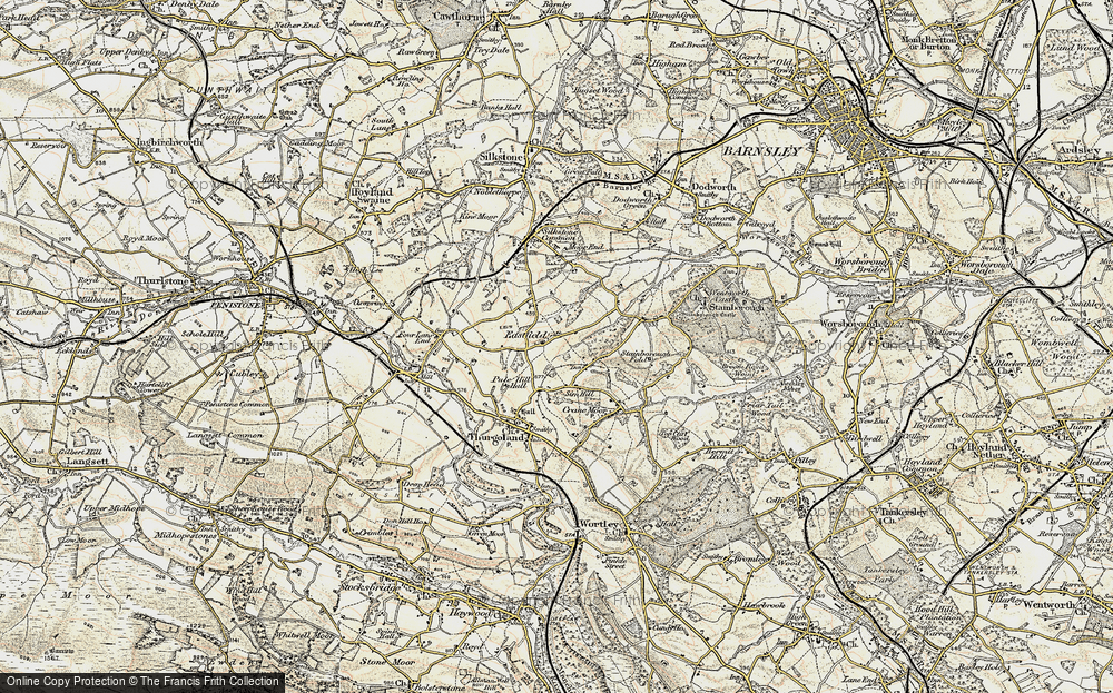 Old Map of Pinfold Hill, 1903 in 1903