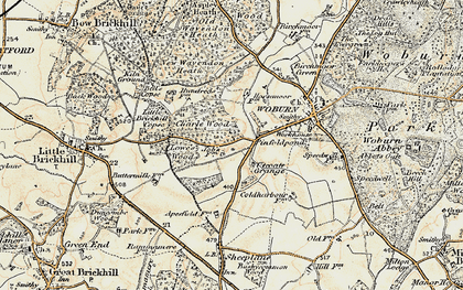 Old map of Pinfoldpond in 1898-1899