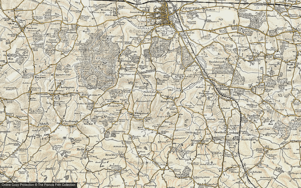Old Map of Historic Map covering Bull Green in 1899-1901