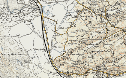 Old map of Pinged in 1900-1901