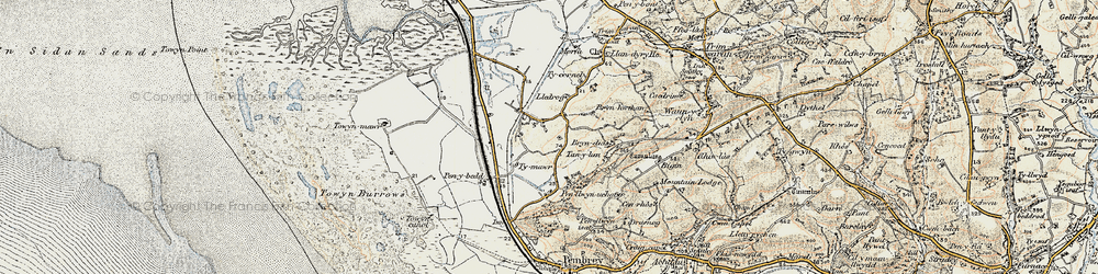 Old map of Pinged in 1900-1901