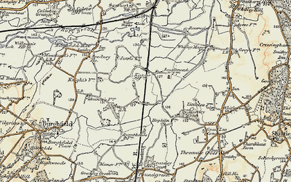 Old map of Pingewood in 1897-1900