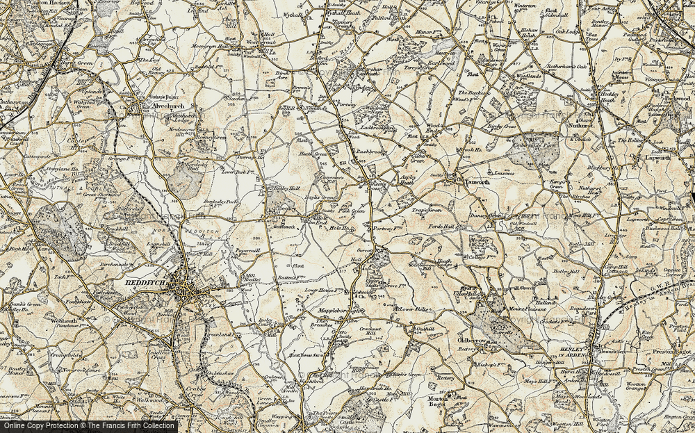 Old Map of Pink Green, 1901-1902 in 1901-1902