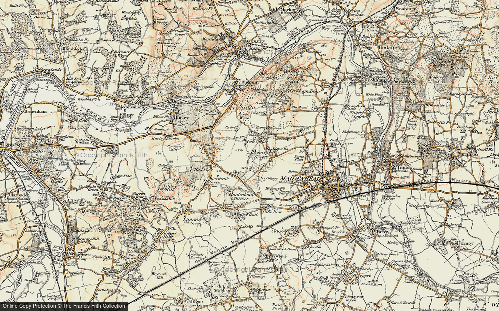 Old Map of Pinkneys Green, 1897-1909 in 1897-1909