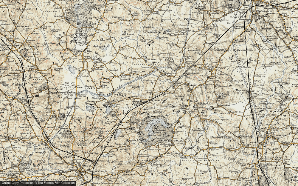 Old Map of Pinsley Green, 1902 in 1902