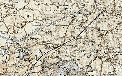 Old map of Pinsley Green in 1902