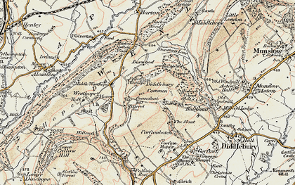 Old map of Pinstones in 1902-1903