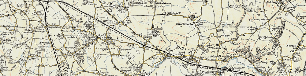Old map of Pinvin in 1899-1901