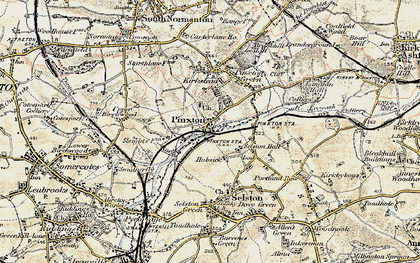 Old map of Pinxton in 1902-1903