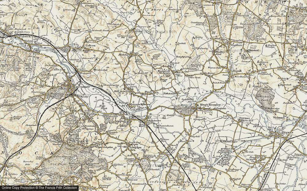 Old Map of Pipe Ridware, 1902 in 1902