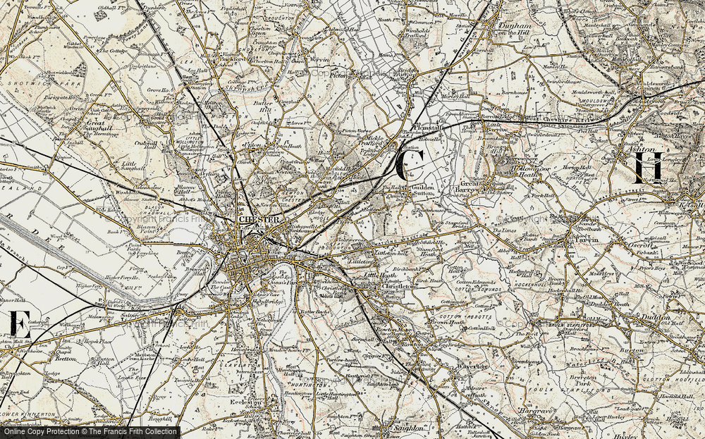Old Map of Piper's Ash, 1902-1903 in 1902-1903