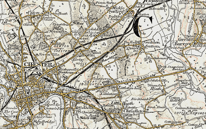 Old map of Piper's Ash in 1902-1903
