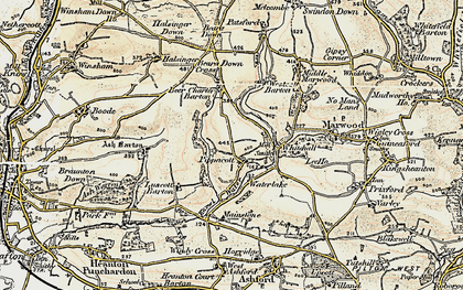 Old map of Pippacott in 1900
