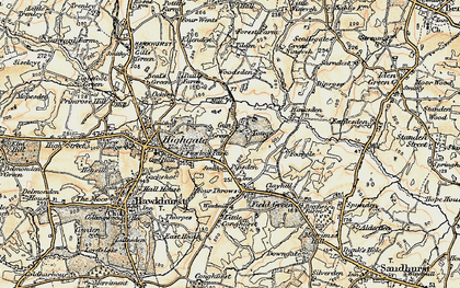 Old map of Pipsden in 1898
