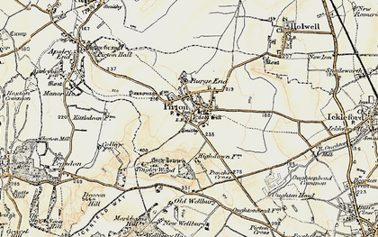 Old map of Toot Hill in 1898-1899