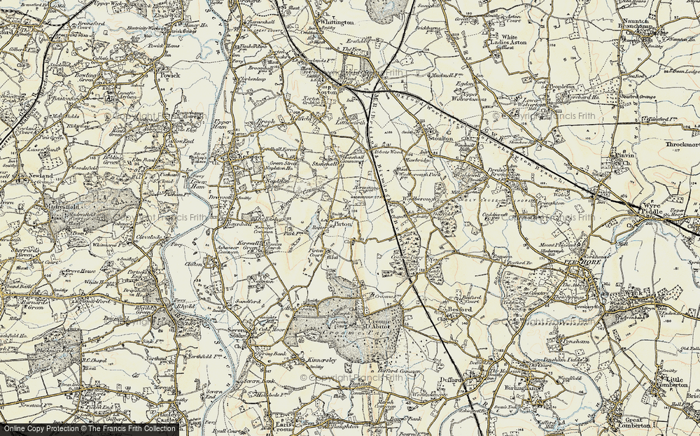 Old Map of Pirton, 1899-1901 in 1899-1901