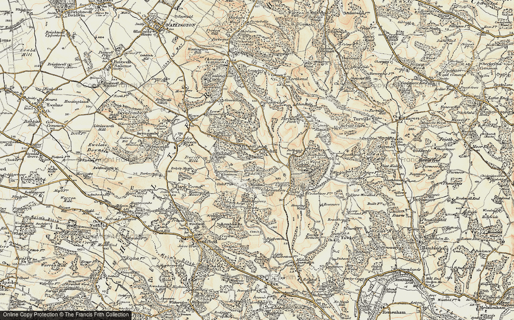 Old Map of Pishill, 1897-1898 in 1897-1898
