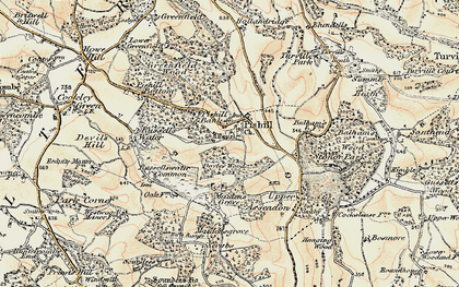 Old map of Pishill in 1897-1898
