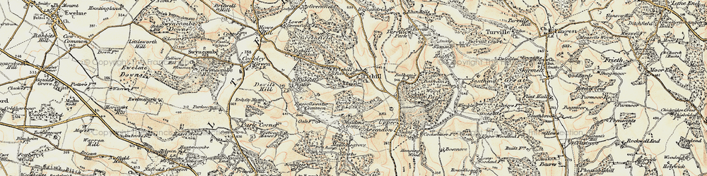 Old map of Pishill in 1897-1898