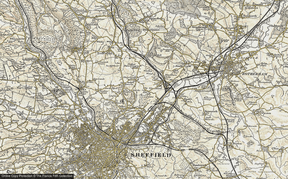 Old Map of Pismire Hill, 1903 in 1903