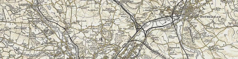 Old map of Pismire Hill in 1903