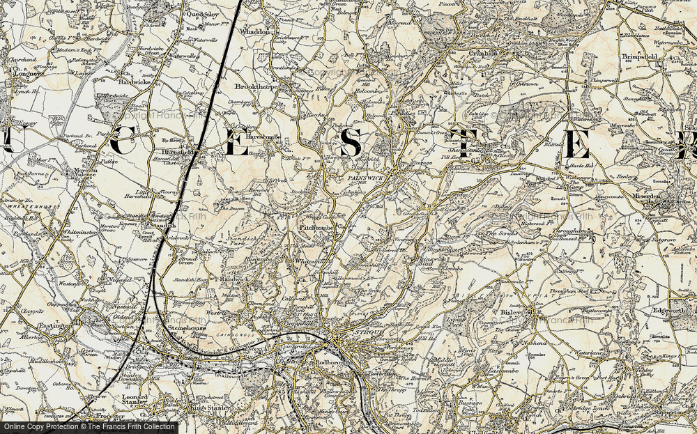 Old Map of Pitchcombe, 1898-1900 in 1898-1900