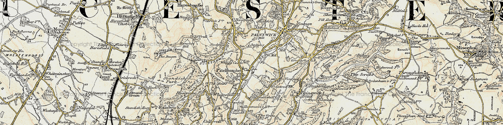 Old map of Pitchcombe in 1898-1900