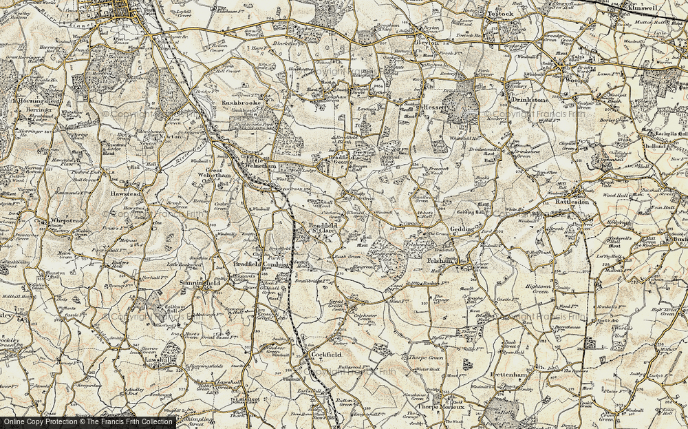 Old Map of Pitcher's Green, 1899-1901 in 1899-1901