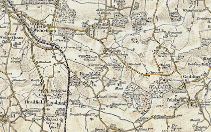 Old map of Pitcher's Green in 1899-1901