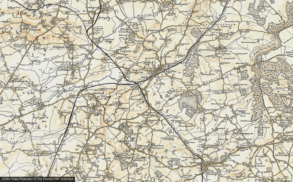 Old Map of Pitcombe, 1899 in 1899