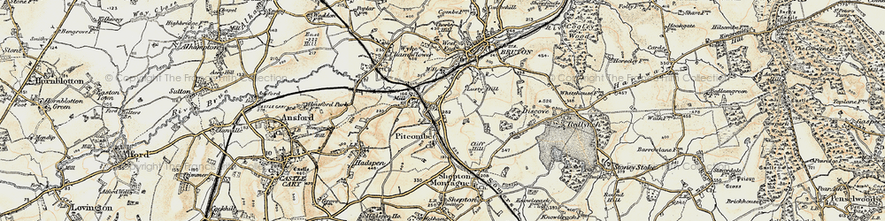 Old map of Pitcombe in 1899