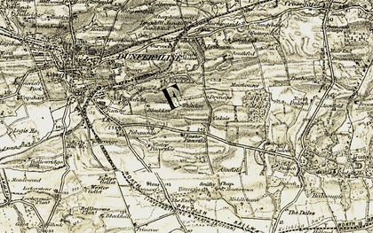 Old map of Pitcorthie in 1903-1906