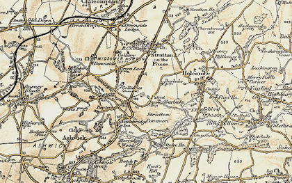 Old map of Pitcot in 1899