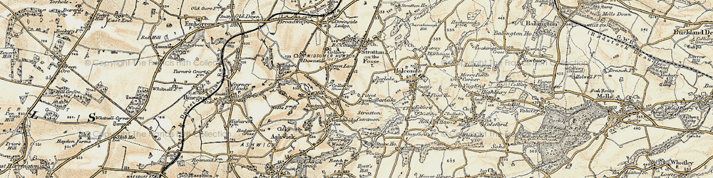 Old map of Pitcot in 1899