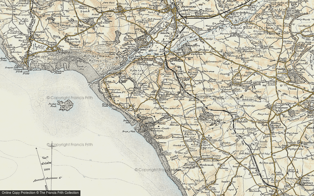 Old Map of Pitcot, 1900 in 1900