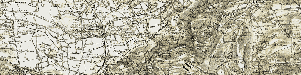 Old map of Ballomill in 1906-1908