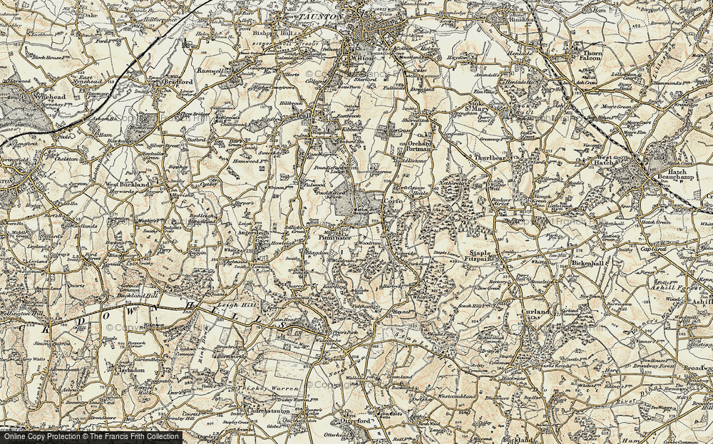 Old Map of Pitminster, 1898-1900 in 1898-1900